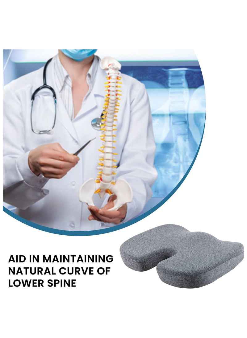 ORILEY ORILEY Premium Comfort Seat Pillow for Office ChairCar SeatHome Chair Orthopaedic Memory Foam Cushion for Tailbone Pain Back Pain Sciatica Relief  - Image 4