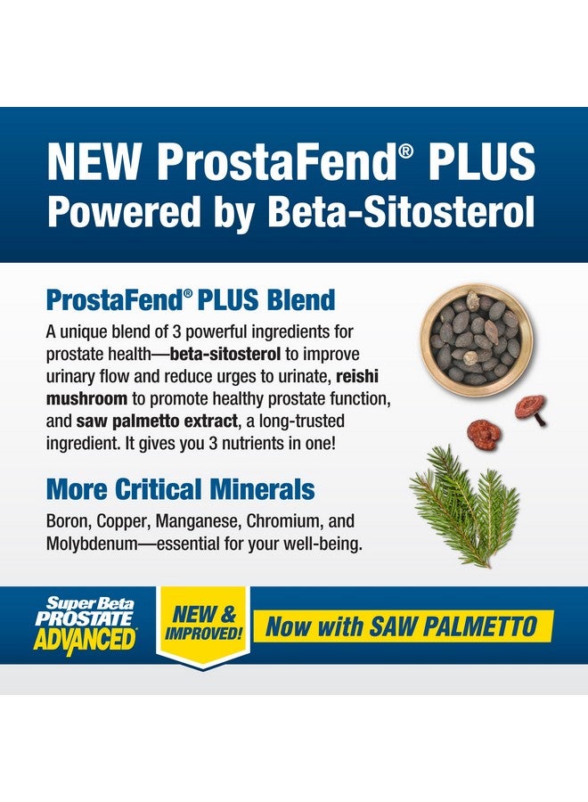 SUPER BETA PROSTATE سوبر بيتا بروستات متقدم مع ساو بالميتو - مكملات صحة البروستاتا للرجال، دعم المثانة والمسالك البولية مع بيتا-سيتوستيرول، ريشي، ساو بالميتو، فيتامين د، أكسيد الزنك، سيلينيوم - 60 حبة - Image 4