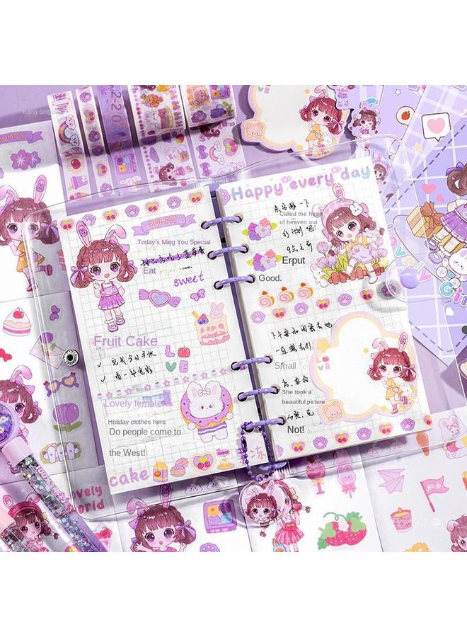 Bluejw Hand Account Book Suit Gift Box Cute Girl's Hand Account Book Cane Book Pupils Children's Tools For Making Cane - Image 3