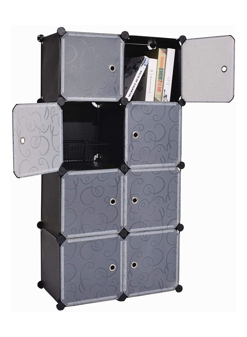 Multi-functional 8 Cells Modular Detachable Storage Cube Cabinet