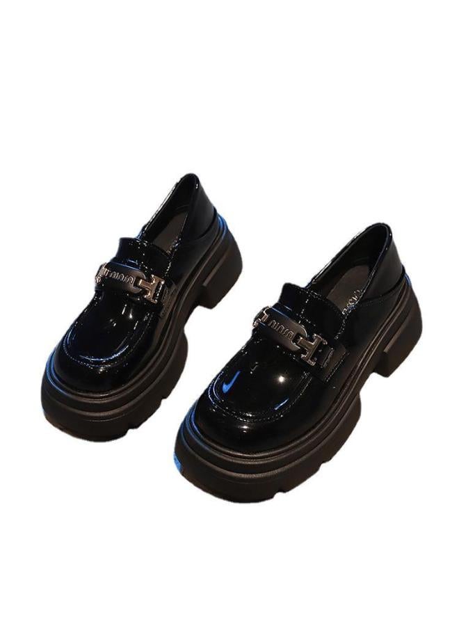 شك أحذية جلدية صغيرة للفتيات للربيع والصيف على الطراز البريطاني الجديد أحذية أداء سوداء للأطفال المتوسطة والكبيرة أحذية Lefu ذات الجزء السفلي الناعم للطلاب - Image 3