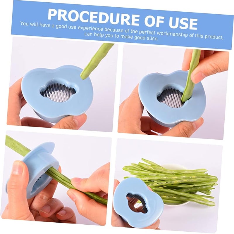 2Pcs Multifunctional Vegetable Shredder Cutter Food Safety Holder for Carrots Green Beans - Image 5