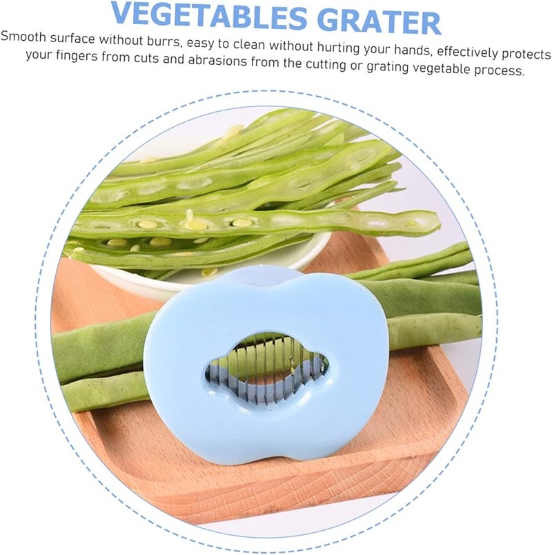 2Pcs Multifunctional Vegetable Shredder Cutter Food Safety Holder for Carrots Green Beans - Image 4