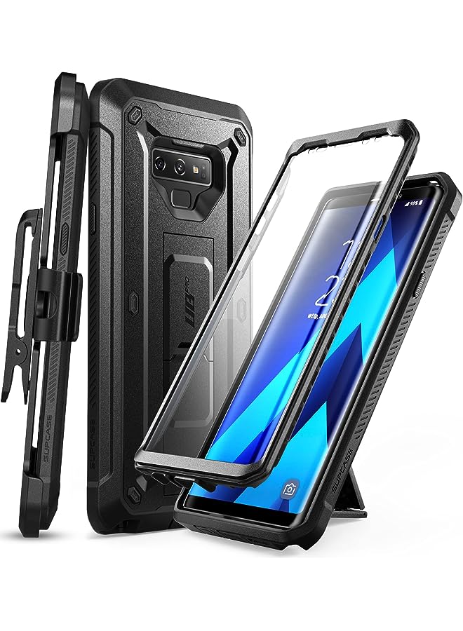 SupCase Unicorn Beetle PRO Series Phone Case for Samsung Galaxy Note 9, Full-Body Rugged Holster Case with Built-in Screen Protector for Samsung Galaxy Note 9 2018 (Black) - Image 1