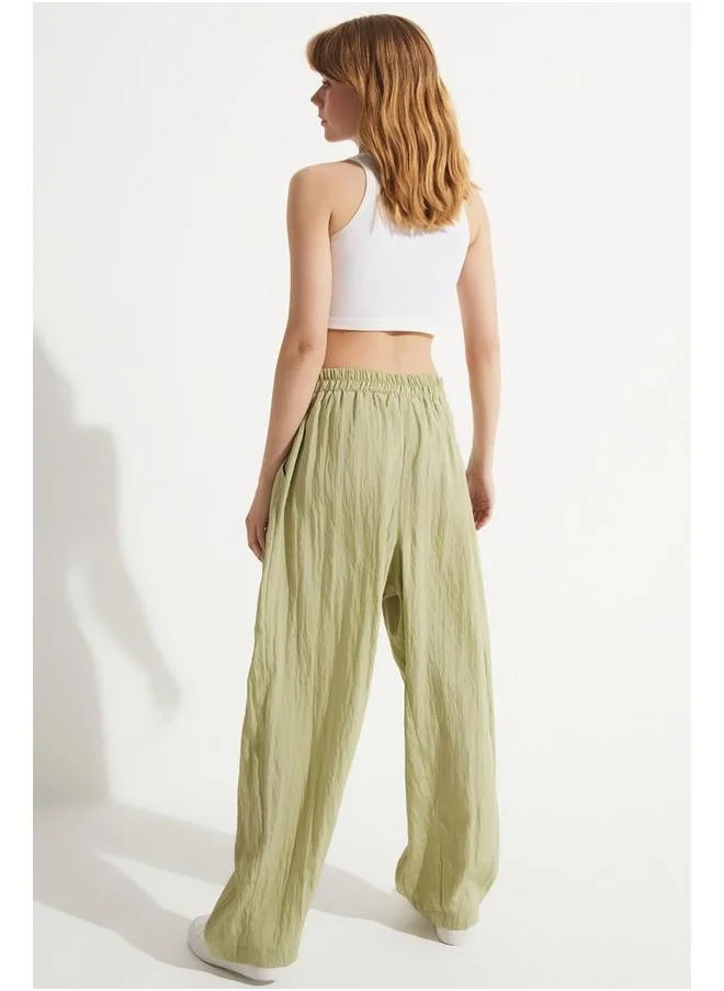 جون June Elastic Waist Trouser Light Green