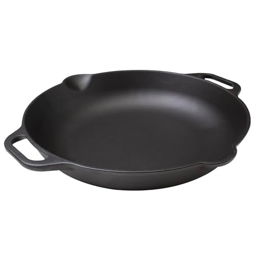 Victoria 13-Inch Cast Iron Skillet, Pre-Seasoned Cast Iron Frying Pan with Loop Handle, Made in Colombia - Image 1