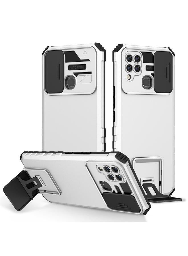 إيروريكس جراب لهاتف Infinix Hot 10s مع حامل مجسم وغطاء منزلق للكاميرا - Image 1