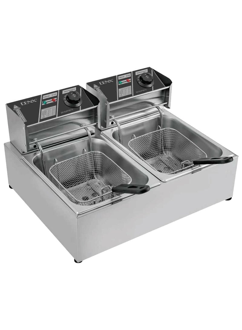 DENX dx4003 Electric Deep Fryer 6L – Stainless Steel – 2500W - Image 1