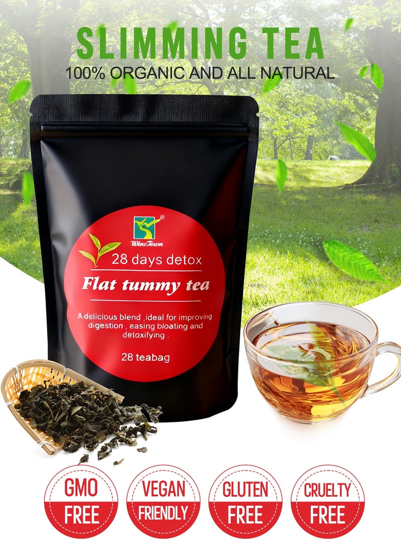 Winstown 28-Day Organic Weight Loss Tea: Promotes Fat Digestion And Absorption, Aids Bowel Movement, Supports Stomach Health, Helps Digestion, Reduces Accumulation of Abdominal Fat - Image 1