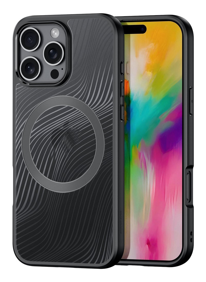 DUX DUCIS - DUX DUCIS Aimo Series Cover for the iPhone 16 Pro Max mobile phone, compatible with MagSafe, a slim, transparent matte cover made of TPU, polycarbonate, polypropylene, silicone - Black - Image 1