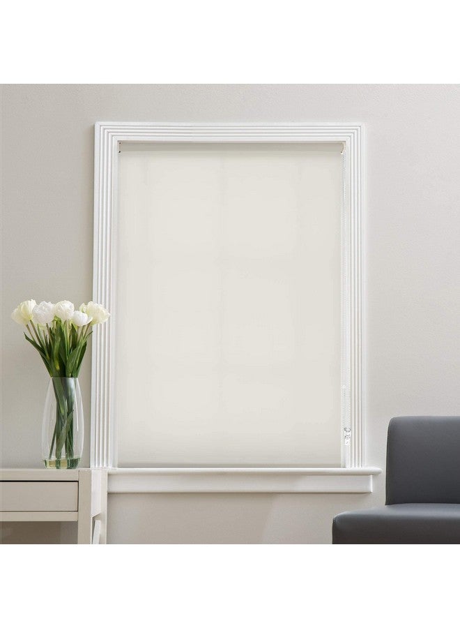 Deco Window Semi-Blackout Roller Blinds for Windows (42 Inches W X 84 Inches H, Snow White) Light Filtering Roll-Up Shades Sun UV Protection for Home & Office - Image 3