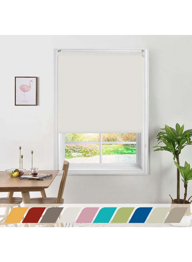 Deco Window Semi-Blackout Roller Blinds for Windows (42 Inches W X 84 Inches H, Snow White) Light Filtering Roll-Up Shades Sun UV Protection for Home & Office - Image 1