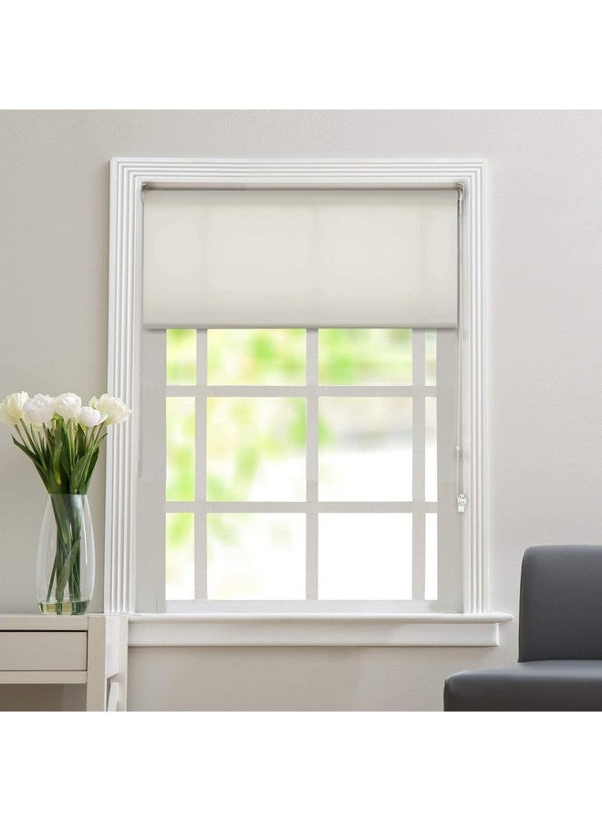 Deco Window Semi-Blackout Roller Blinds for Windows (42 Inches W X 84 Inches H, Snow White) Light Filtering Roll-Up Shades Sun UV Protection for Home & Office - Image 2