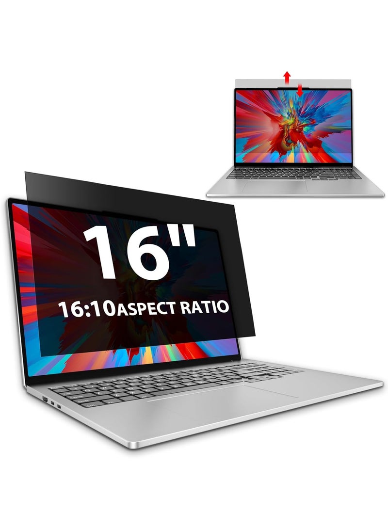 Privacy Screen Protector for 16 Inch 16:10 Aspect Ratio Screen Anti-Spy, Anti-Glare, Anti-Blue Light Protection, Enhanced Screen Clarity & Scratch Guard - Image 1