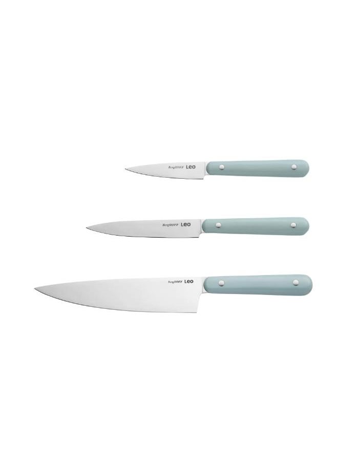 Berghoff Pack Of 3 Stainless Steel Starter Knife Set   cm-Green  - Image 1