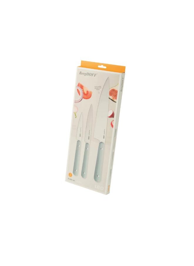 Berghoff Pack Of 3 Stainless Steel Starter Knife Set   cm-Green  - Image 2