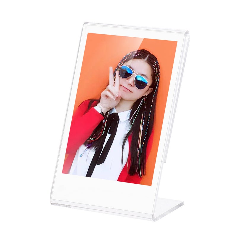 3" L-shape Acrylic Photo Frame Transparent Mini Stand for Fujifilm Instax Mini 8 8+ 70 7s 90 25 26 50s 9 SP-1 SP-2 Film - Image 1