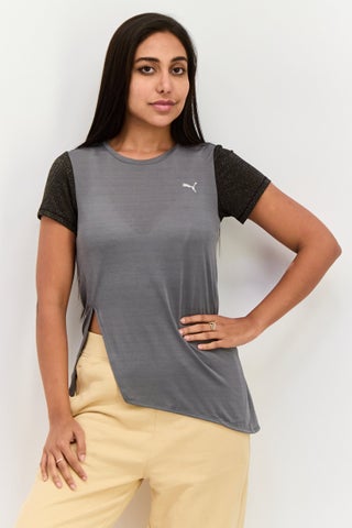 Women Sportswear Fit Short Sleeves Training Top, Grey - pzsku/Z7BCFC20486E03A8A60C3Z/45/1746203554/12676bcb-63d7-4bf8-8734-344619271c5d