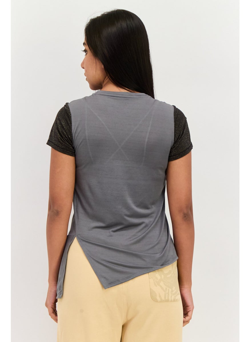 PUMA Women Sportswear Fit Short Sleeves Training Top, Grey  - Image 4