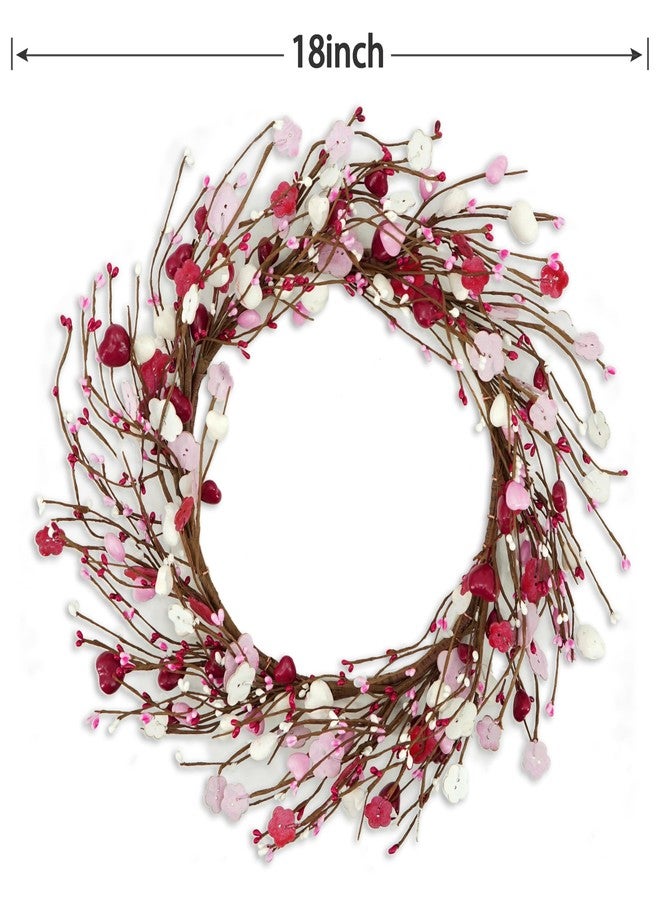 WreathDream إكليل عيد الحب من WreathDream مع التوت، مناسب للباب الأمامي، للاستخدام الداخلي والخارجي، حفلات الزفاف، ذكرى الزواج، ديكور المنزل، الجدران، النوافذ، والمناسبات الاحتفالية - Image 3