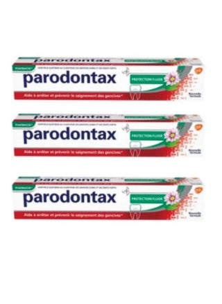 Pack Of 3 Parodontax Protection Fluor Toothpaste 75ml