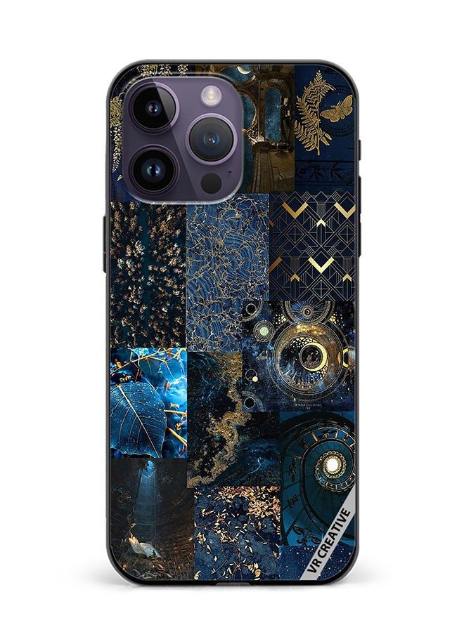 VR CREATIVE Protective Case Cover For Apple iPhone 16 Pro Max Blue Neon College Design Multicolour