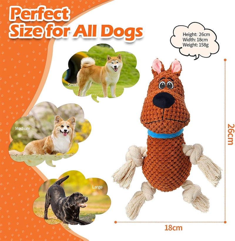 Plush Squeaky Dog Toy with Crinkle Paper - Interactive Chew Toy for Puppies and Large Breeds - Image 5