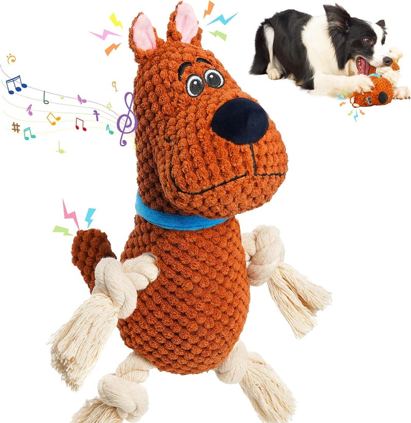 Plush Squeaky Dog Toy with Crinkle Paper - Interactive Chew Toy for Puppies and Large Breeds - Image 1