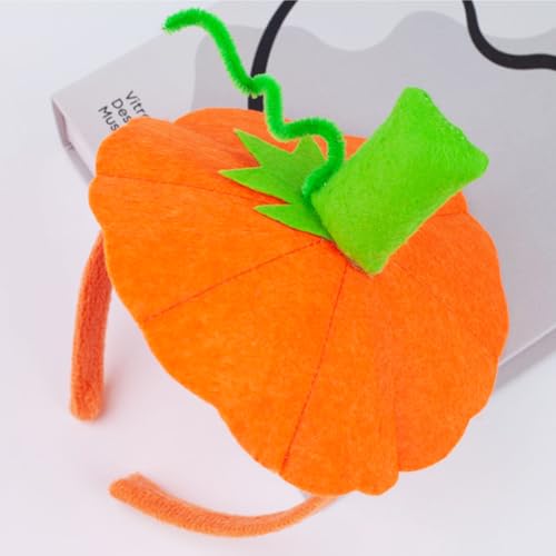 YAXAMING 2 Pcs Halloween Pumpkin Headband Green Leaf Pumpkin Hair Hoops Orange Pumpkin Headpiece Hairband Hair Bands Women Christmas Xmas Holiday Festival Parade Cosplay Dress Up Birthday Party Accessories - Image 4