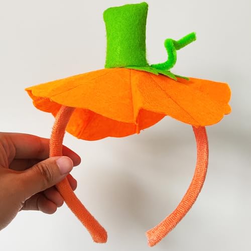 YAXAMING 2 Pcs Halloween Pumpkin Headband Green Leaf Pumpkin Hair Hoops Orange Pumpkin Headpiece Hairband Hair Bands Women Christmas Xmas Holiday Festival Parade Cosplay Dress Up Birthday Party Accessories - Image 5