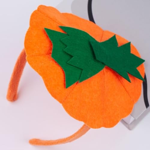 YAXAMING 2 Pcs Halloween Pumpkin Headband Green Leaf Pumpkin Hair Hoops Orange Pumpkin Headpiece Hairband Hair Bands Women Christmas Xmas Holiday Festival Parade Cosplay Dress Up Birthday Party Accessories - Image 3