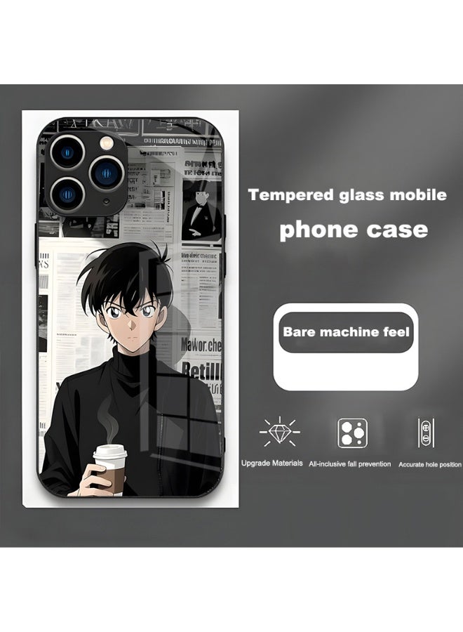 iPhone 17 Cover Classic Newspaper Design Tempered Glass Protective and Stylish - Image 1