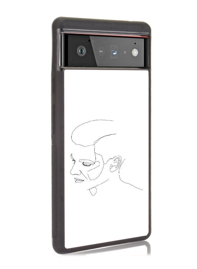 Okteq TPU Protection and Hybrid Rigid Clear Back Cover Case Male Face for Google Pixel 6 Pro - Image 3