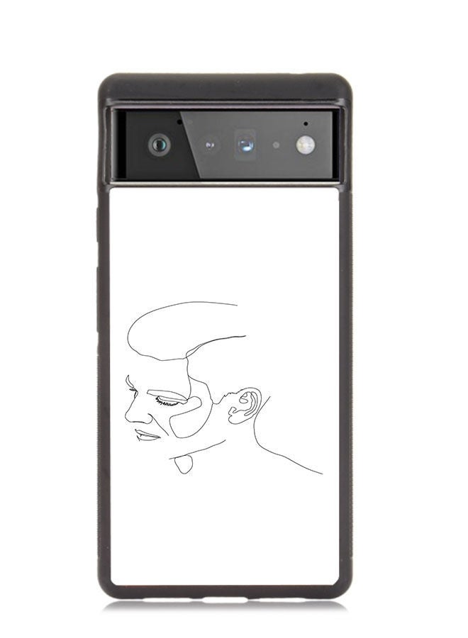 Okteq TPU Protection and Hybrid Rigid Clear Back Cover Case Male Face for Google Pixel 6 Pro - Image 2