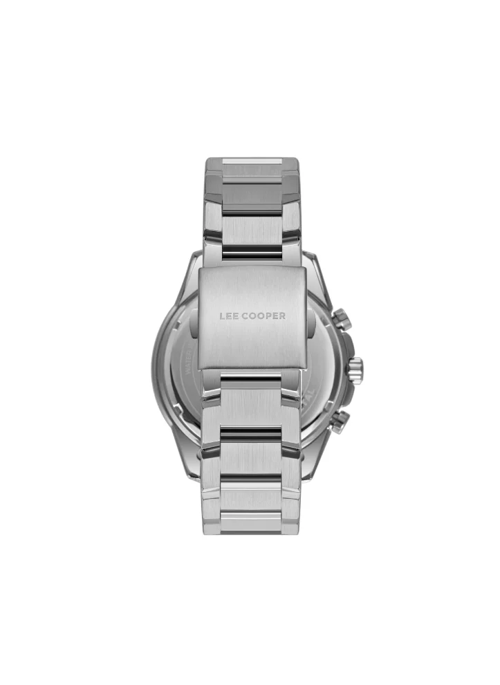 Lee Cooper LEE COOPER LC08090.380 Men's Multi Function Display Watch & Metal Strap Silver