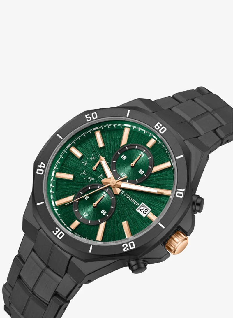 Lee Cooper LEE COOPER LC08087.070 Men's Multi Function Display Watch & Metal Strap Gray
