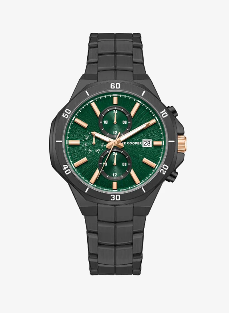 Lee Cooper LEE COOPER LC08087.070 Men's Multi Function Display Watch & Metal Strap Gray