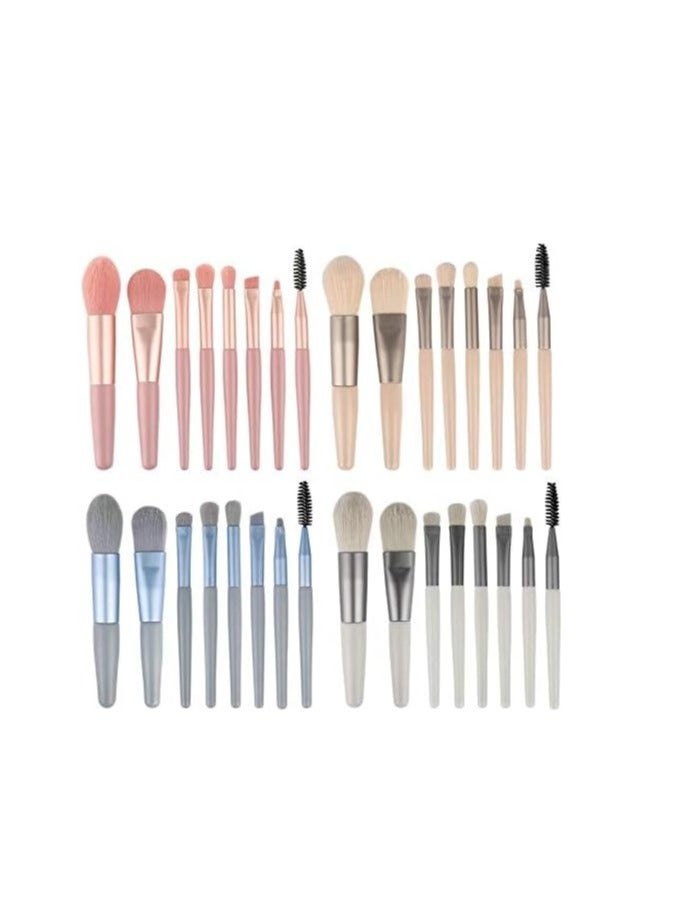 مجموعة فرش مكياج احترافية، 8 قطع فرش مكياج ناعمة للغاية باللون الأرجواني مع كريم أساس، كونتور، أحمر خدود، خافي عيوب، ظلال عيون، مزج، أدوات فرشاة تحديد، هدية للنساء - Image 1