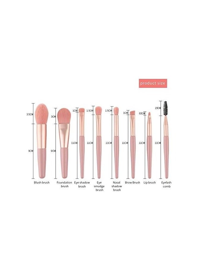 مجموعة فرش مكياج احترافية، 8 قطع فرش مكياج ناعمة للغاية باللون الأرجواني مع كريم أساس، كونتور، أحمر خدود، خافي عيوب، ظلال عيون، مزج، أدوات فرشاة تحديد، هدية للنساء - Image 2