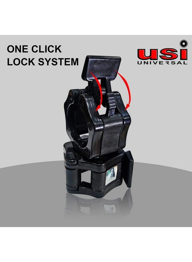 USI Universal 733LJ Olympic Bar Collar Plastic Rod Locks, Barbell Clip Pair for 50mm Barbells, Plastic Classic Barbell Locks For Olympic Weight Lifting Barbells (Black) - Image 3
