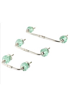 Indian-Shelf IndianShelf 1 Pack Glass Mint Drawer Pulls T Bar Vintage Kitchen Cabinet Handles Silver Hardware 4 Hole to Hole Dresser Door Handle BH392GFK118 