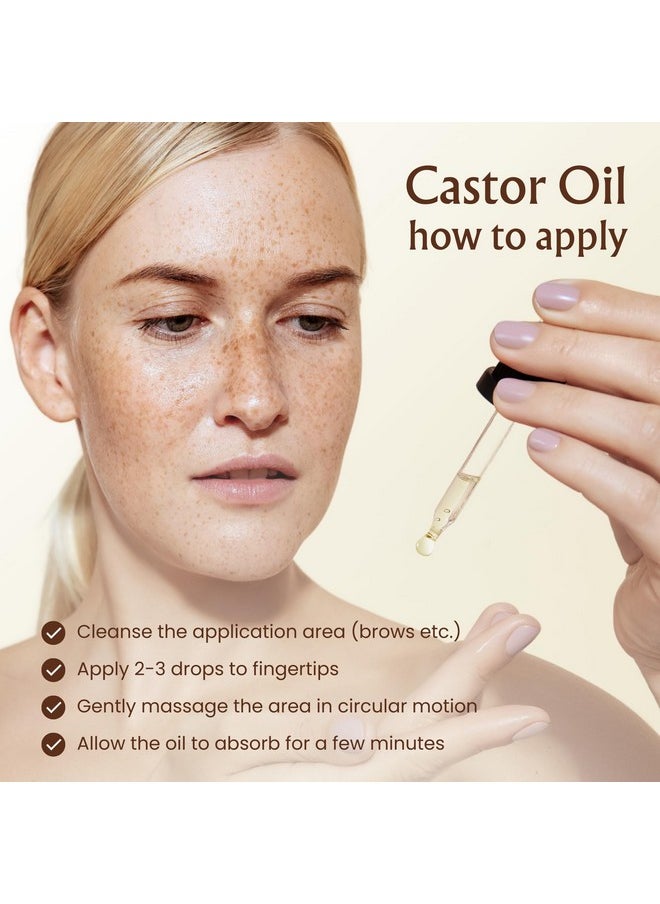 BodyJ4You - BodyJ4You Organic Castor Oil for Hair Growth: Natural Serum for Eyelashes and Eyebrows - Glass Bottle 1 Fl Oz - Image 1