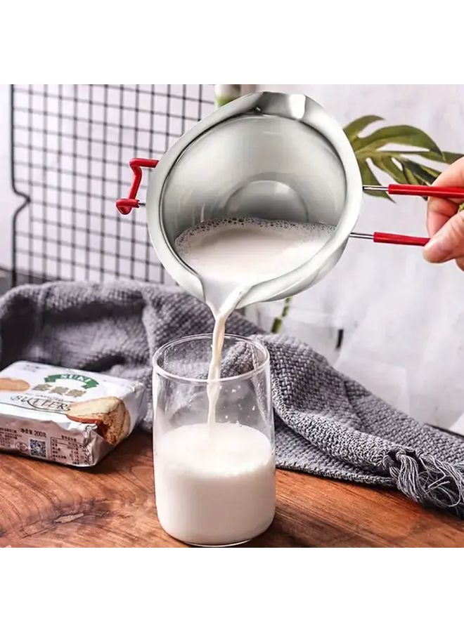 Stainless Steel Chocolate Melting Pot For Fondue Baking And Wax Stable Base Design - Image 4