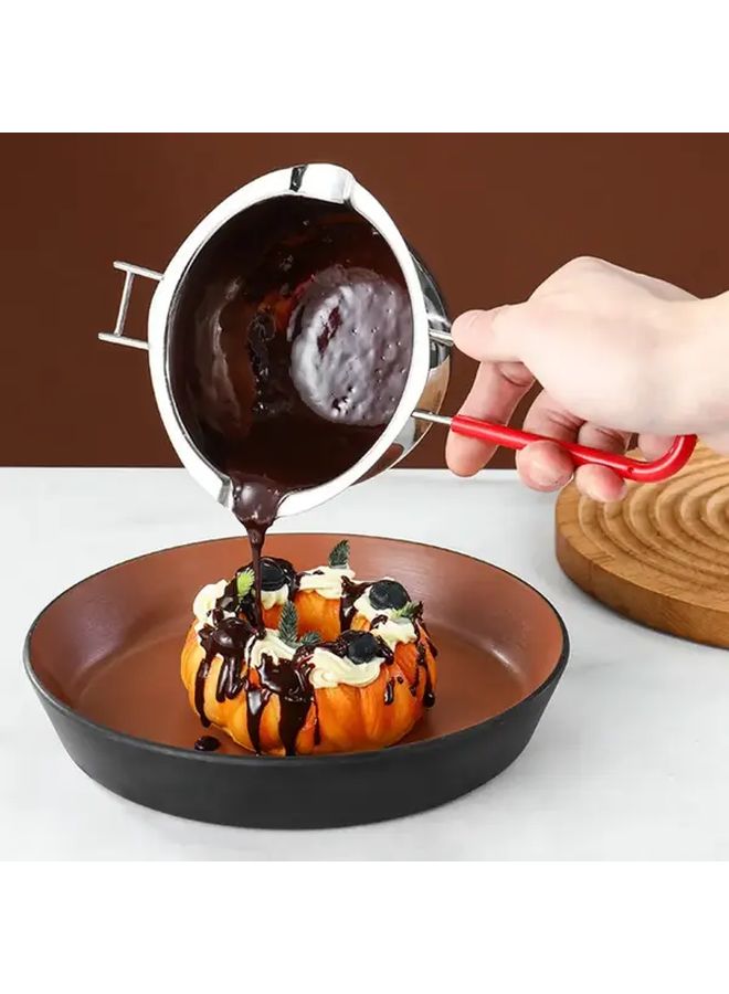 Stainless Steel Chocolate Melting Pot For Fondue Baking And Wax Stable Base Design - Image 2
