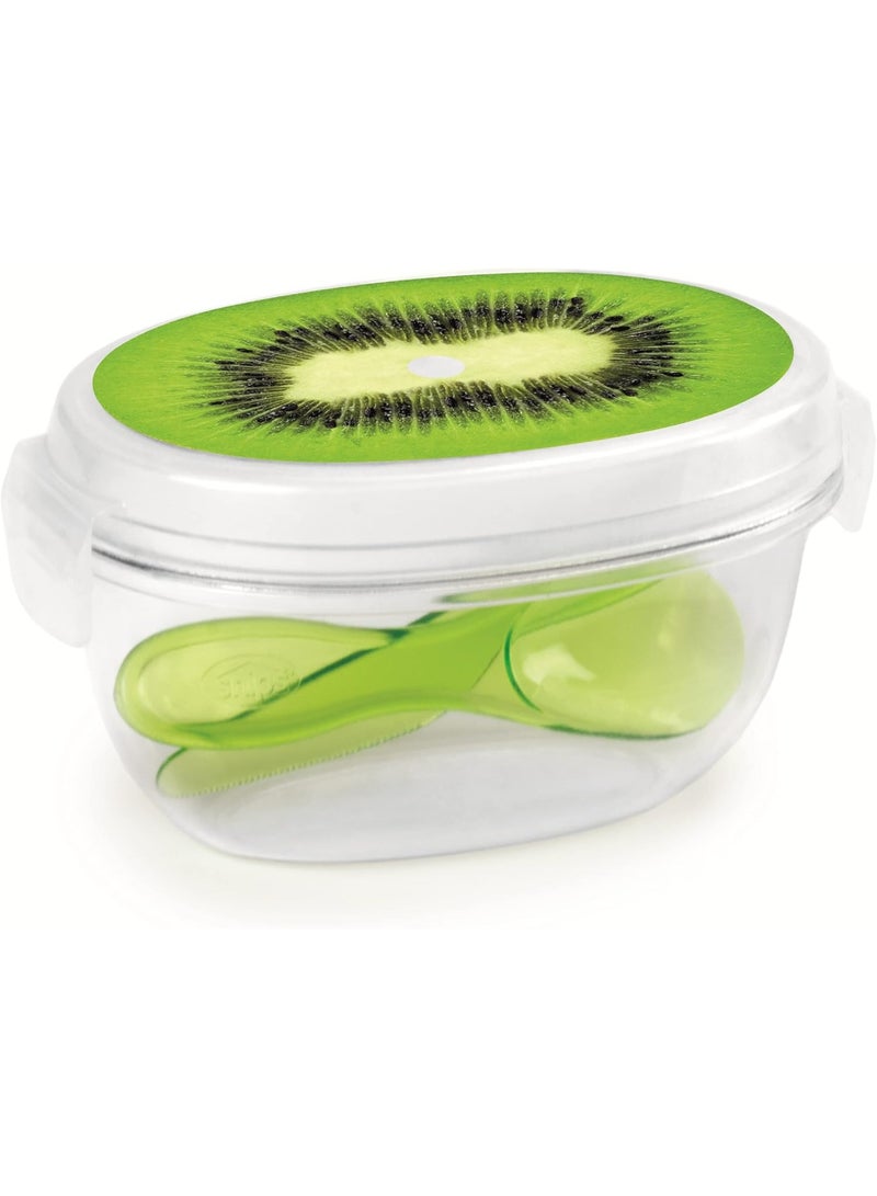 Snips Kiwi Fruit Keeper, Transparent | Fridge Storage Container for Cut Kiwi | BPA-Free Airtight Fruit Saver Box | Keeps Fruits Fresh Longer | Reusable Kitchen Storage - Image 1
