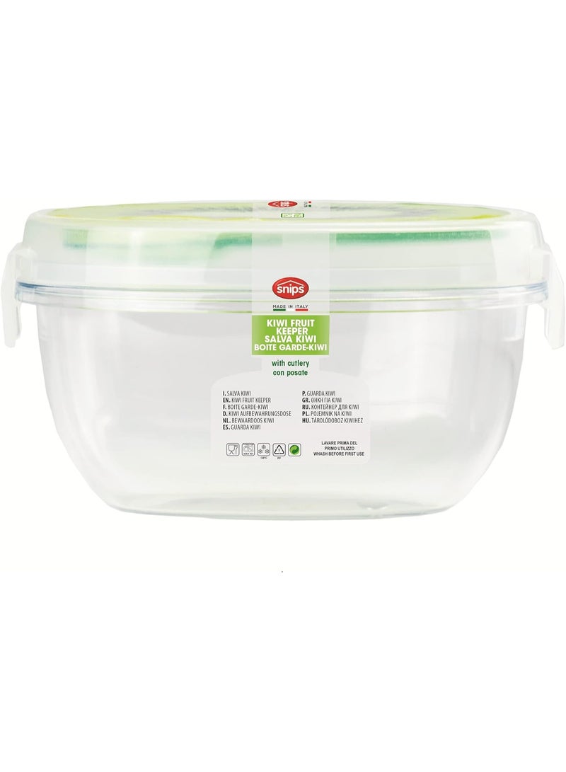 Snips Kiwi Fruit Keeper, Transparent | Fridge Storage Container for Cut Kiwi | BPA-Free Airtight Fruit Saver Box | Keeps Fruits Fresh Longer | Reusable Kitchen Storage - Image 3