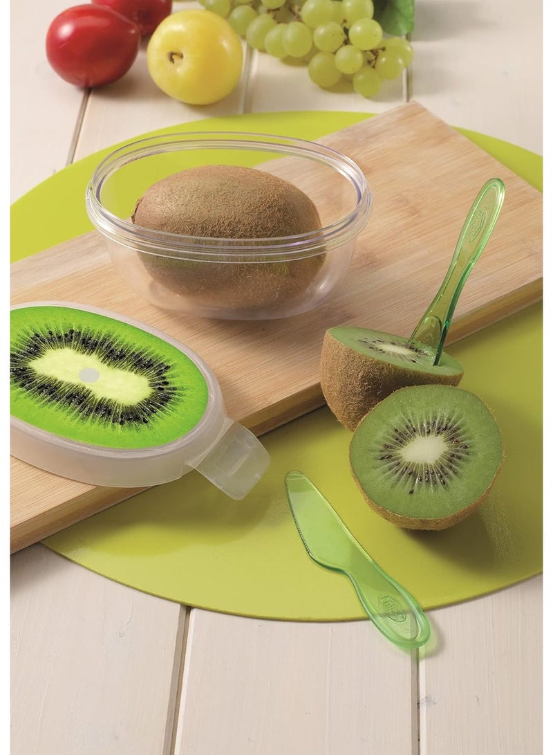 Snips Kiwi Fruit Keeper, Transparent | Fridge Storage Container for Cut Kiwi | BPA-Free Airtight Fruit Saver Box | Keeps Fruits Fresh Longer | Reusable Kitchen Storage - Image 2