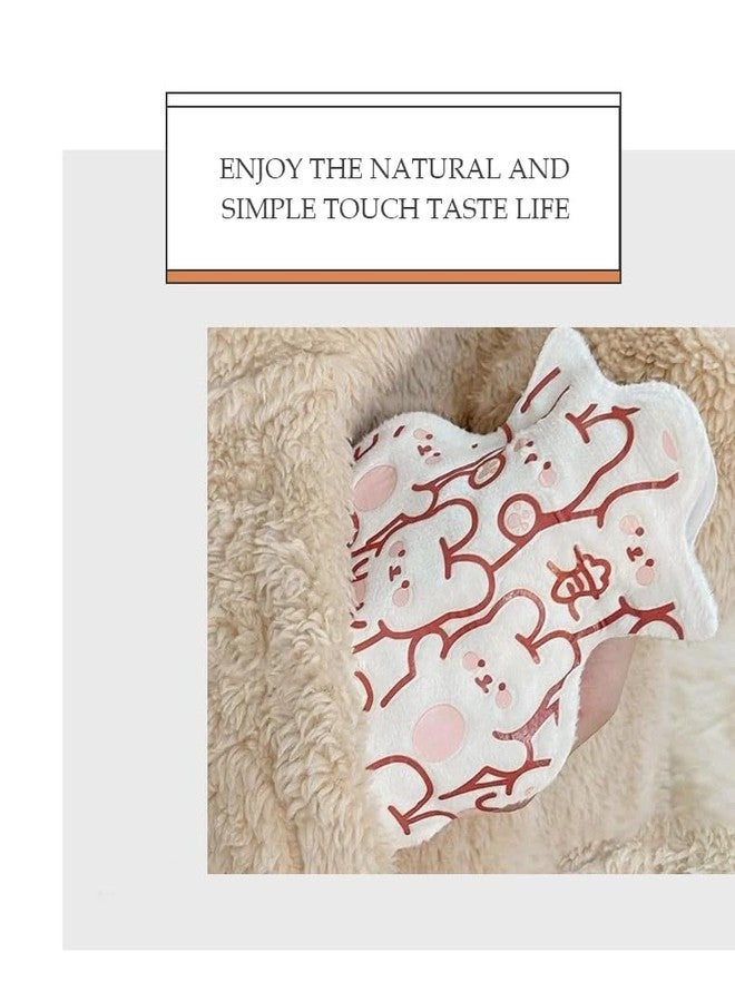 PLUMAZE Hot Water Bottle with Plush Soft Cover, Small Leak Proof Hot Water Bottle with Detachable Lid, Mini Natural Rubber Hot Water Bag for Women Seniors Children - Image 3