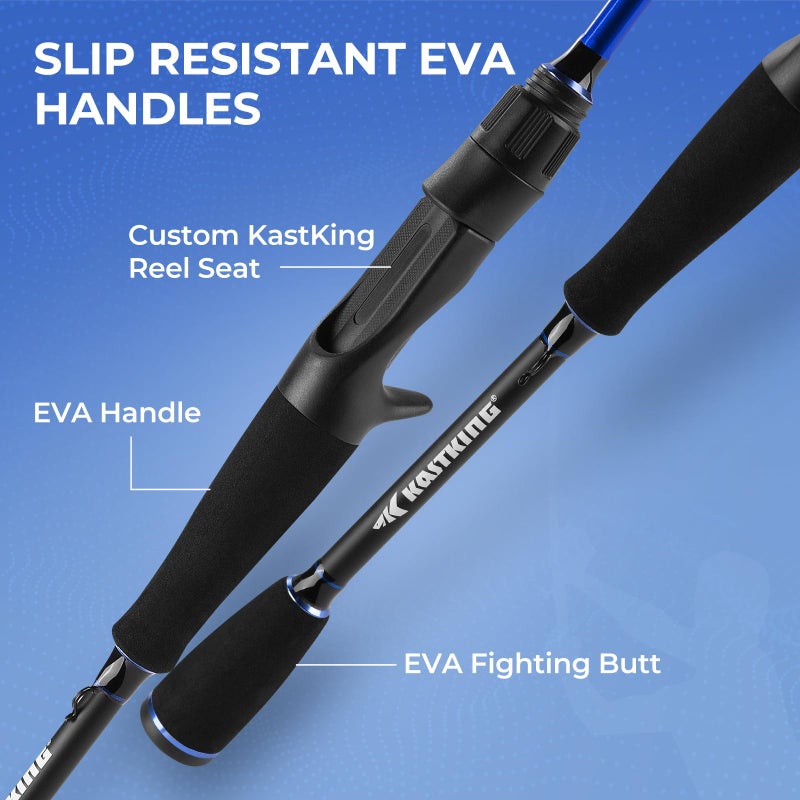 KastKing Centron Casting Combo,6ft 6in, Medium Right -2000 Reel Back - Image 4