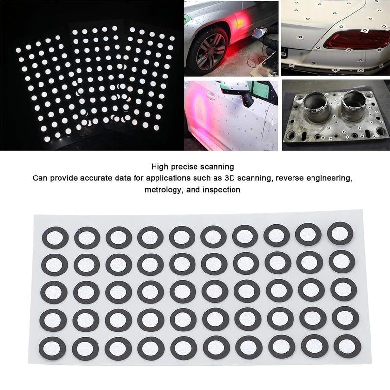 3D Scanner, 10pcs 3D Scanner Marking Tracking Points 6mm/10mm Scan Stickers for Mechanical Diffuse Reflection Reference,for Precise Optical Tracking - Image 5